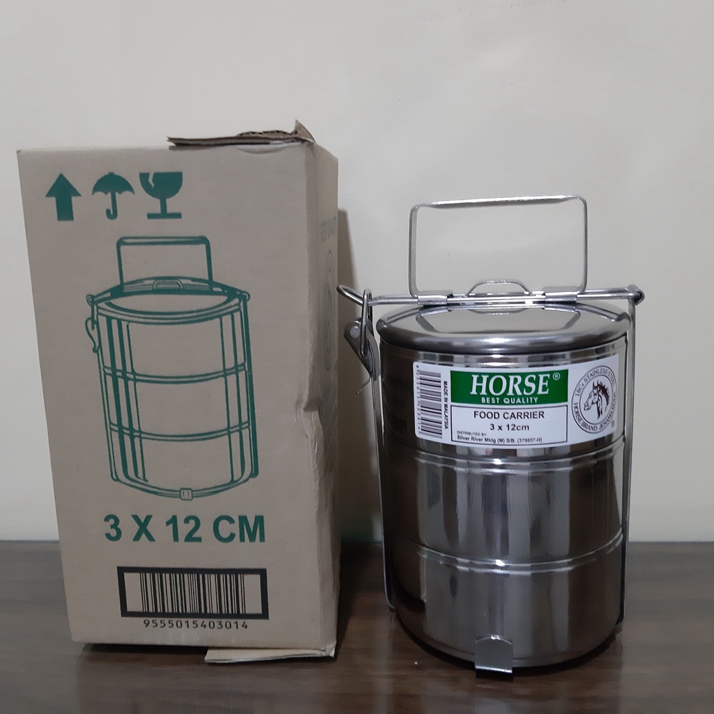 PROMO TURUN HARGA 12CM 3 SUSUN RANTANG SAYUR STAINLESS STEEL JEPIT HORSE BRAND 12CM 3 TINGKAT / 3 SU