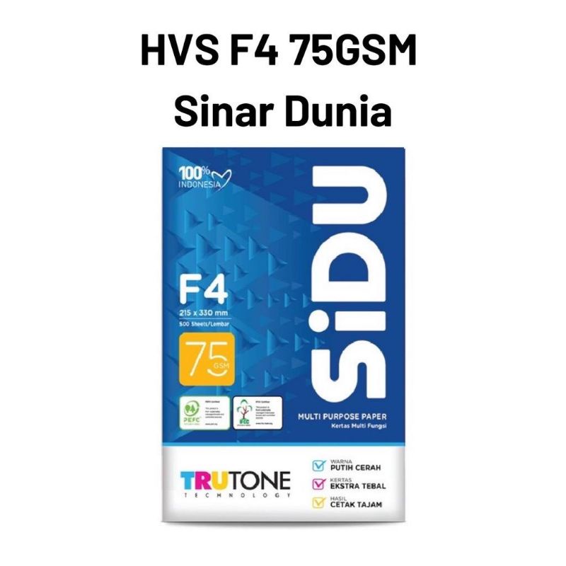 

HVS SIDU F4 75gsm