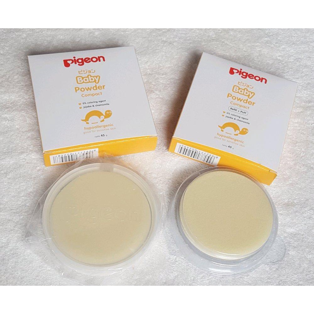 Bedak Pigeon Baby Powder Compact &amp; Refill Chamomile 45gr Bedak Bayi