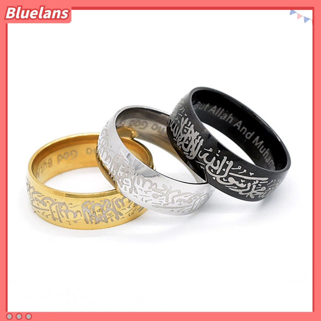 Bluelans Ring Rust Resistant Lightweight Titanium Steel Religious Finger Rings