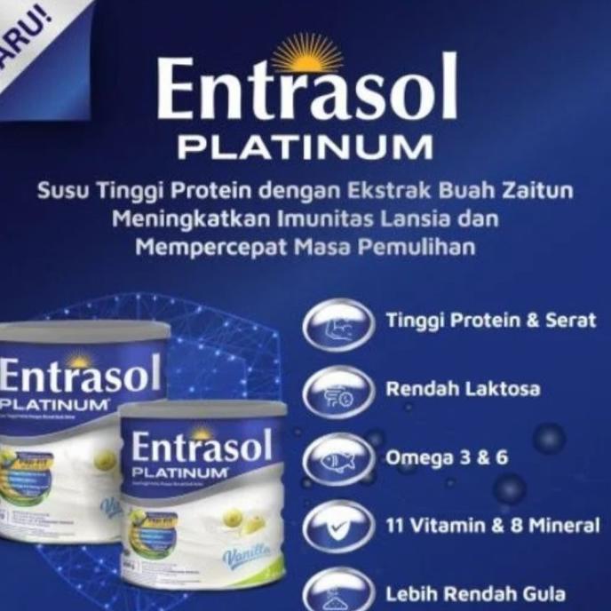 

[ COD ] entrasol platinum vanilla - coklat 400gr