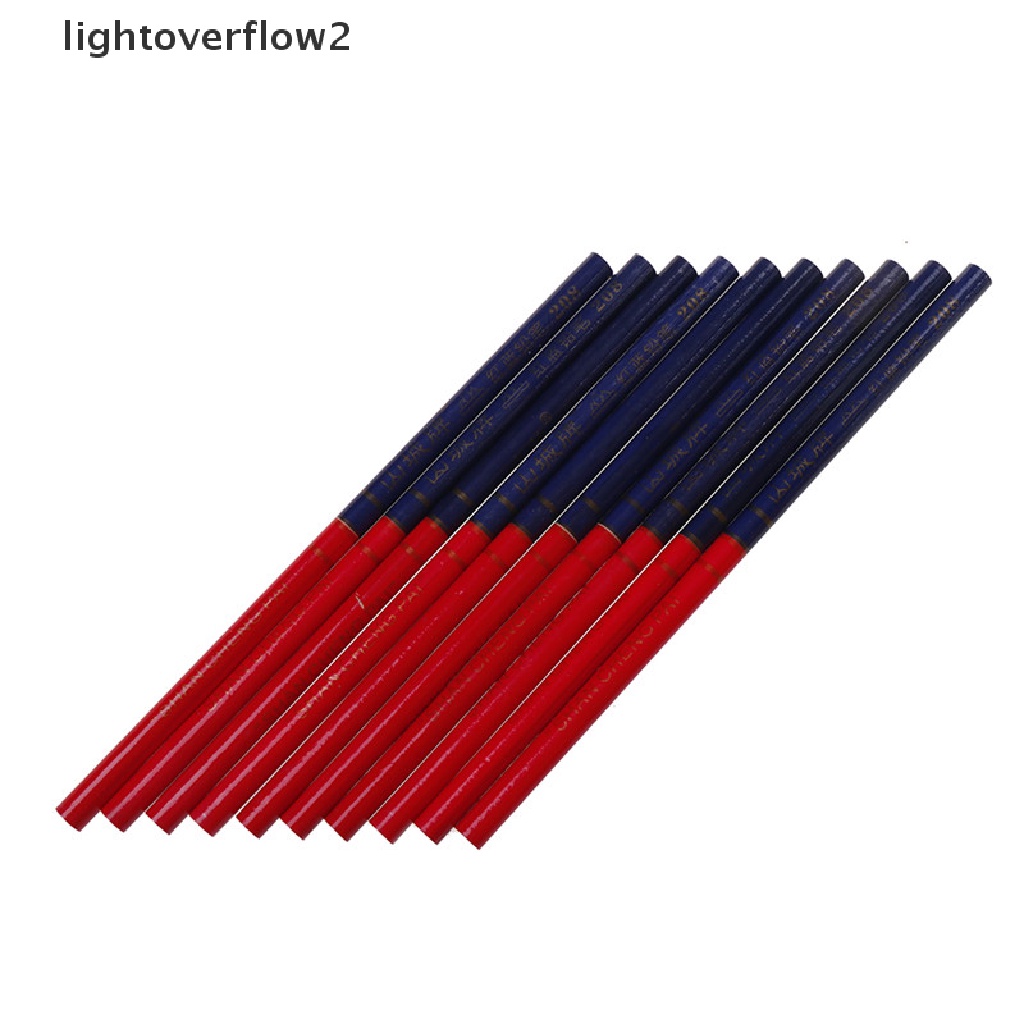 (lightoverflow2) 10pcs Pensil Kayu 175mm Warna Hitam Untuk Hobi DIY