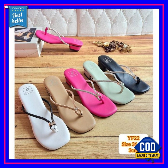 Sendal Haihils Heals Hak Tahu Gesper Pesta Wanita Remaja Dewasa Elegan Abbushoes Yf 22 Sendal Hak Ta