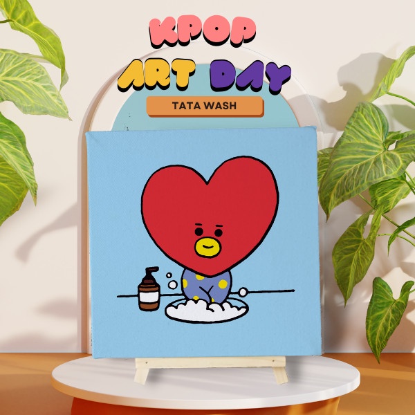 

Gilaa!!! Paint By Number Bt21 02 Kpop With Canvas / Diy Painting / Painting Kit Bergaransi