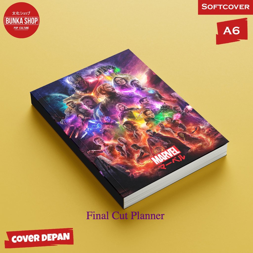 

Buku tulis polos/bergaris Marvel Poster 3 Softcover A6 Buku Tulis Catatan Notes Agenda Planner Jurnal