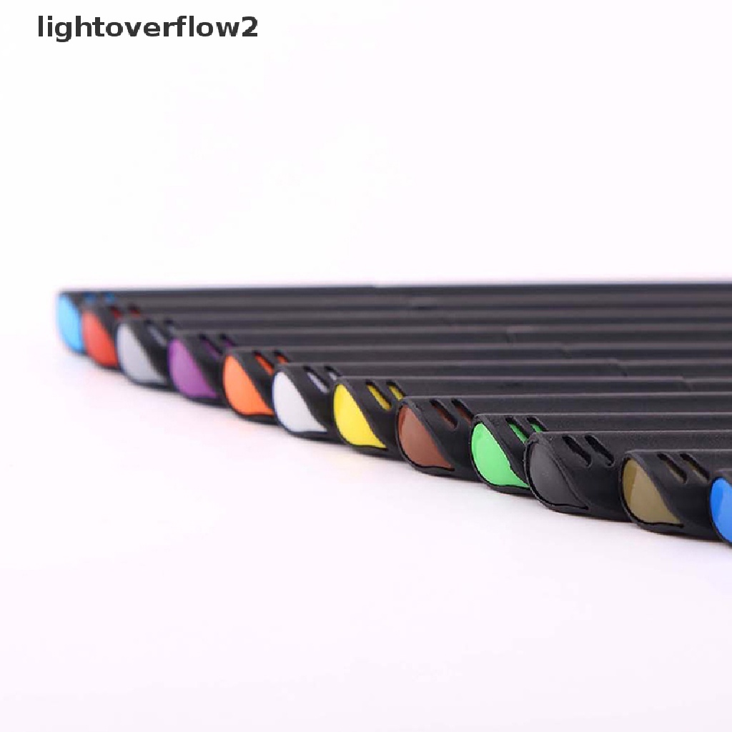 (lightoverflow2) 12pcs / Set Spidol Warna Fine Point Untuk Menggambar