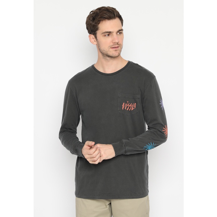 VISSLA-OUTSIDE SETS LS PKT TEE-ATASAN PRIA-LENGAN PANJANG