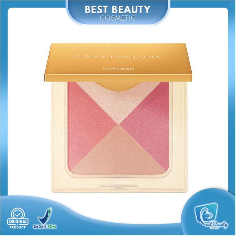★ BB ★ Wardah Crystallure Precious Lustre Prism Blush 10gr - Blush On (Hasil gemerlap, menyamarkan garis halus)