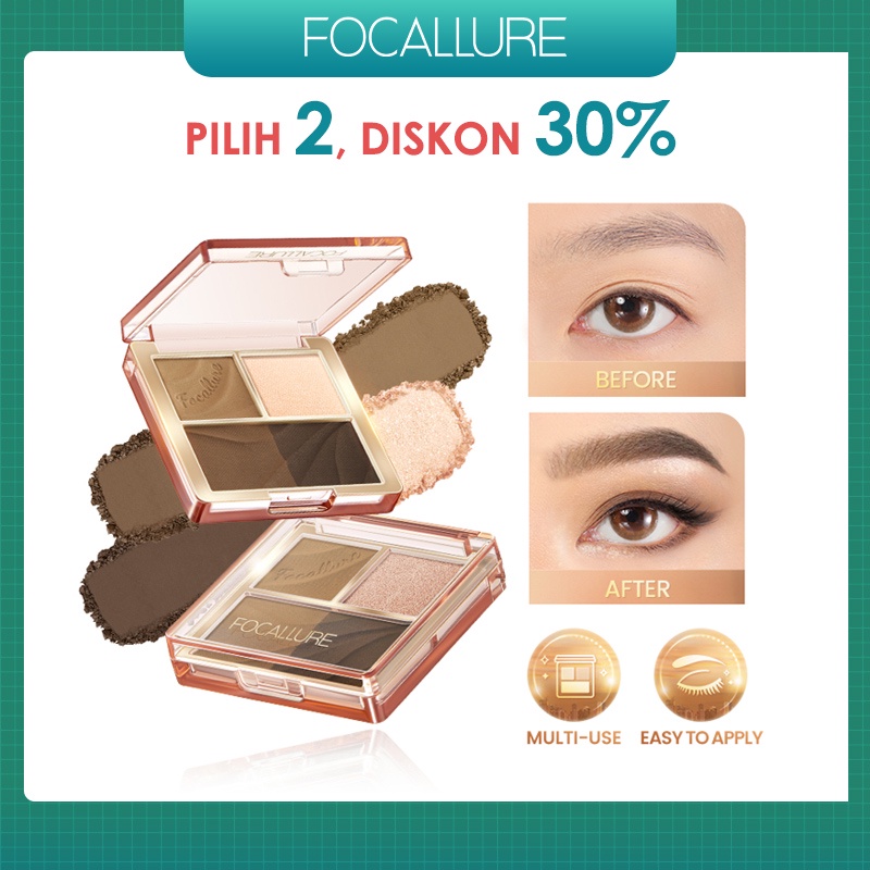 FOCALLURE Multi-Use Eyebrow Powder Palette Eyeshadow Compact Powder Waterproof  Brow Makeup FA314