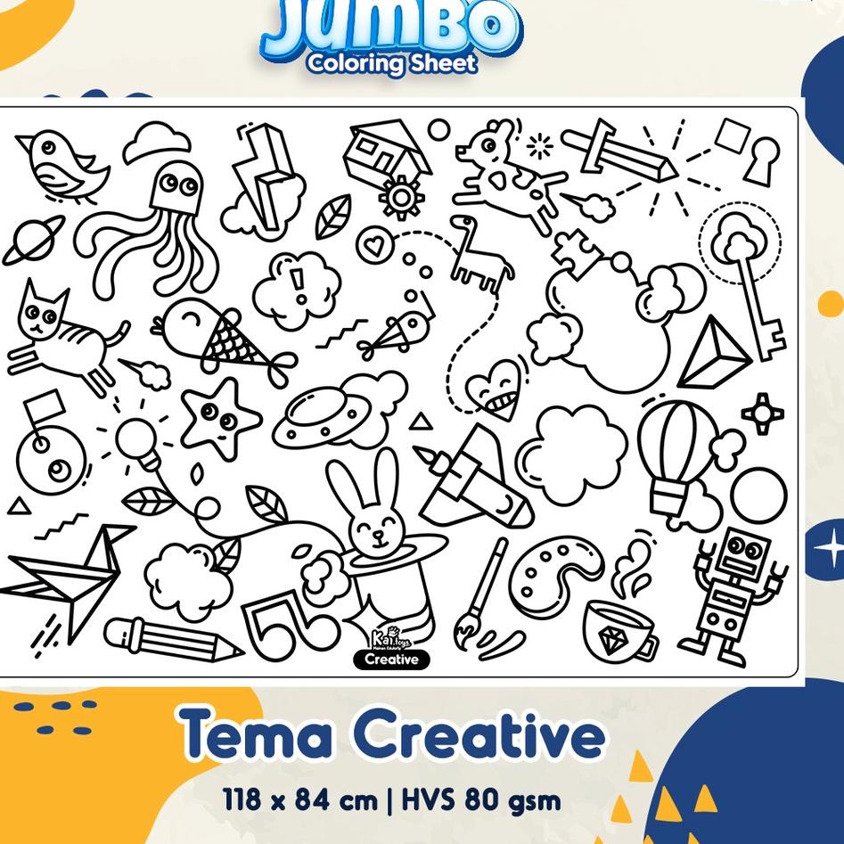 Produk Favorit Jumbo Coloring Sheet / Doodle Raksasa / Giant Coloring Poster / Mainan Anak Kertas Me