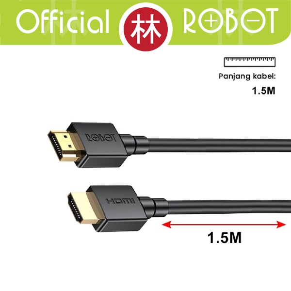 ROBOT RFH015 Kabel HDMI 2.0 Cable High Definition 3D 4K*2K HD 1.5M Ori