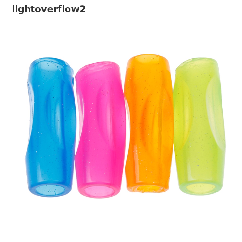 (lightoverflow2) 4pcs grip Pensil Bahan Karet Lembut Untuk Anak-Anak