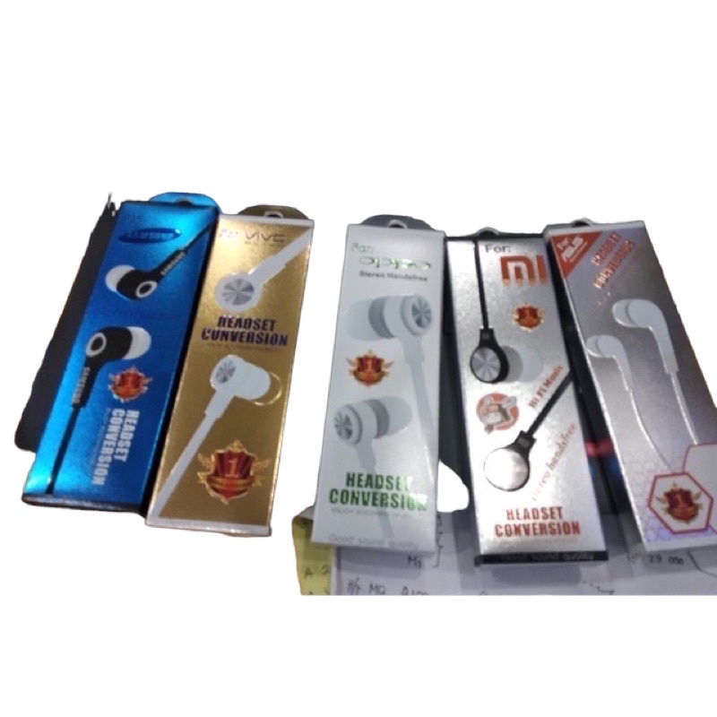 HANDSFREE BRAN ORI MURAH  XIAOMI SAMSUNG OPPO VIVO SAMSUNG IN EAR EXTRA BASS HEADPHONE HENSET EARPHONE HENSET BRAND ORI PACKING METALIK