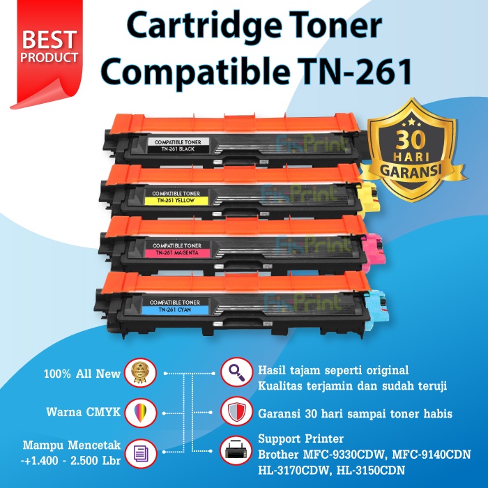Cartridge Toner Compatible Bro TN263 TN-263 TN261 TN-261 TN150 TN-150 TN351 TN-351