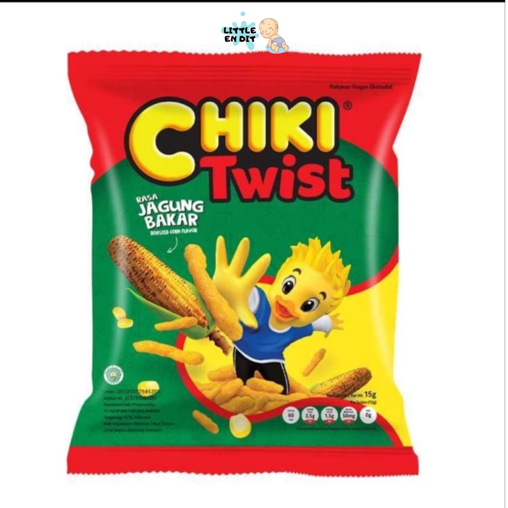 

Littleendit Snack Chiki Twist Rasa jagung bakar 22.5gr