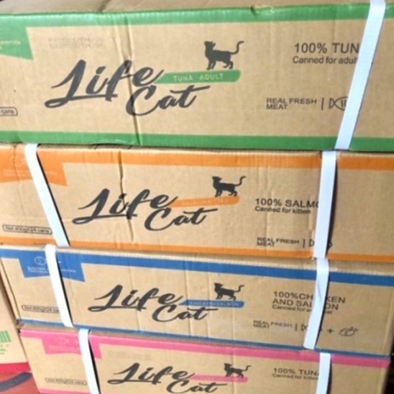 1 dus isi 24 Life cat Kaleng 400 gram / wet food