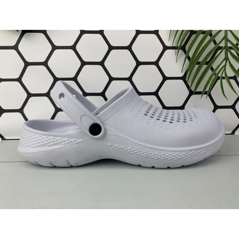 Sandal Titik/Sandal Baim, Sendal Kodok Hema, Sandal Medis Dokter Suster, Sandal Umroh Haji, Sandal Chef, Sandal Rumah Anti Slip Model Crocs 982 Promo Sen