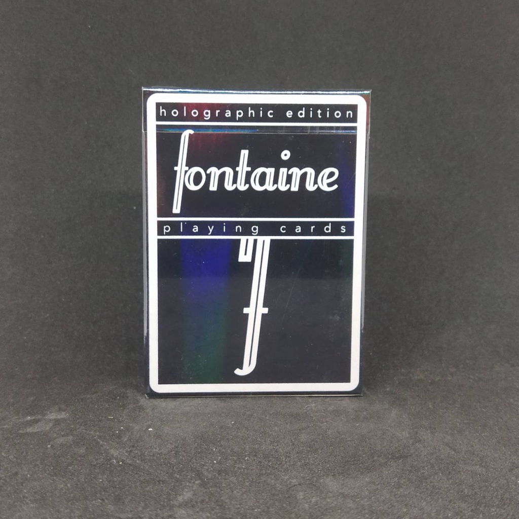 Fontaine Holographic Black Playing Card - Kartu Remi