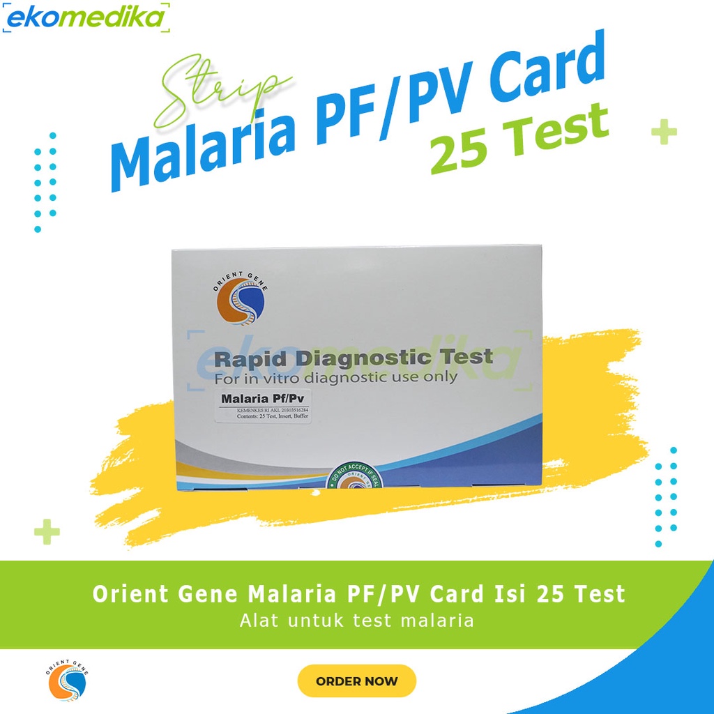 Rapid Test Malaria PF-PV Orient Gene Cassette - Malaria Device Orient Gene isi 25 test Card