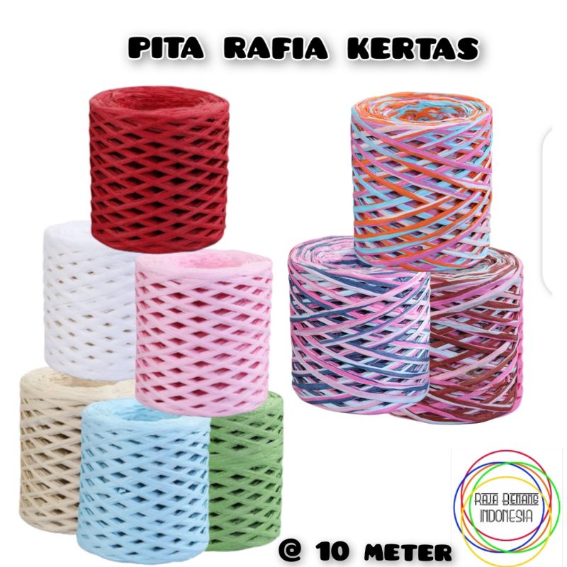 

Pita Kertas / Tali Rafia / Tali Kertas Warna dan Rainbow - 10 meter