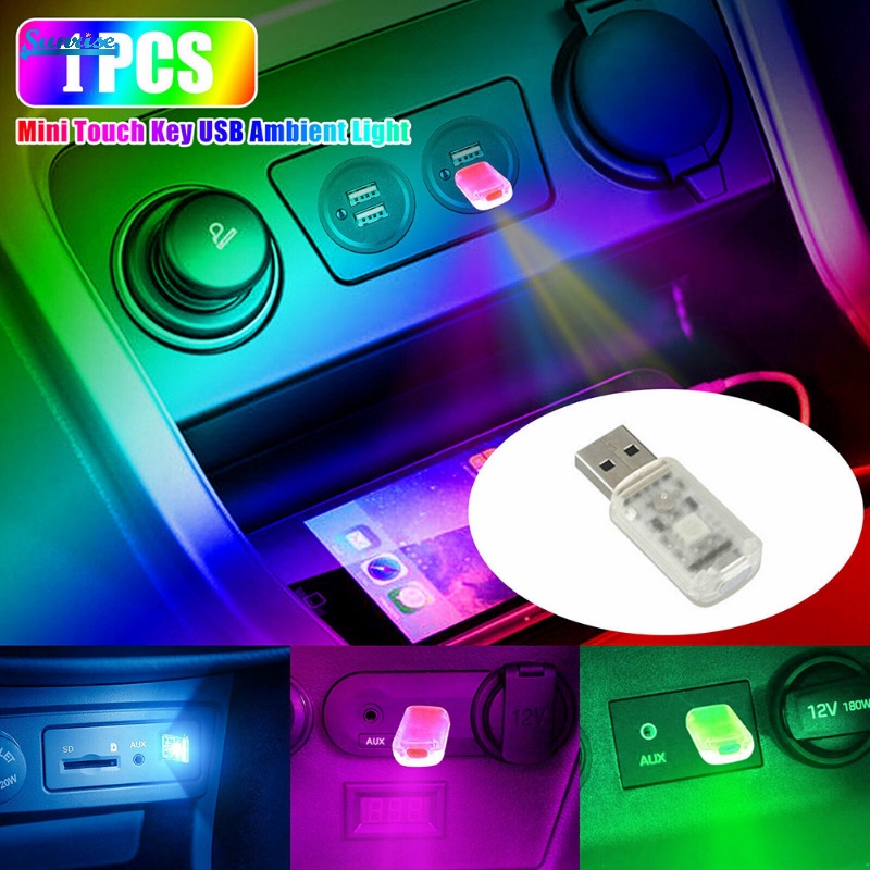 Lampu Neon LED Mini USB Untuk Dekorasi Interior Mobil