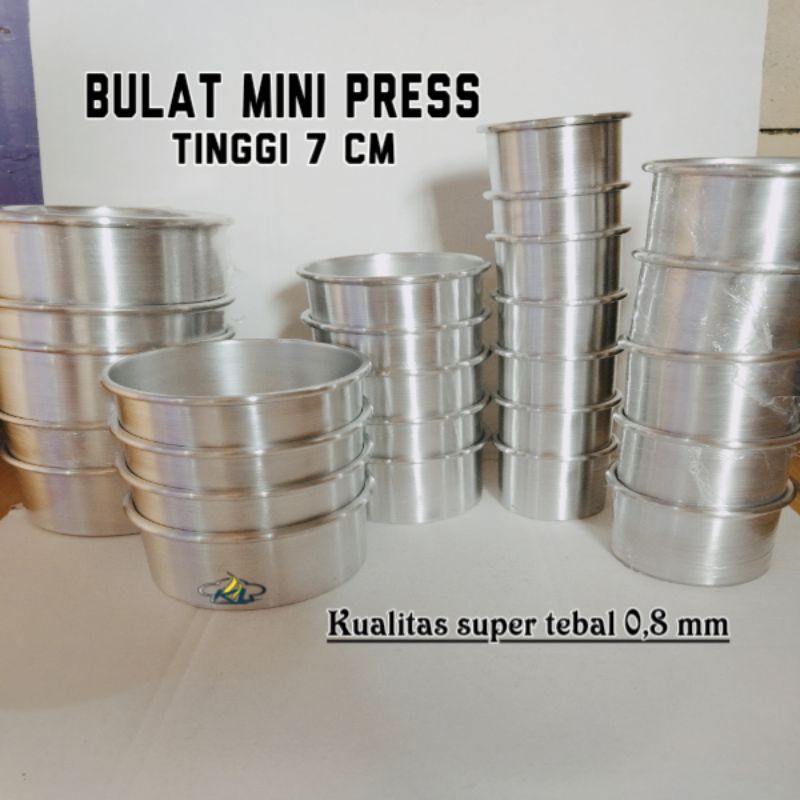 Loyang bulat mini press / korean mini cake, loyang bento cake 8,10,12,14,15 cm tinggi 7 cm bahan alu