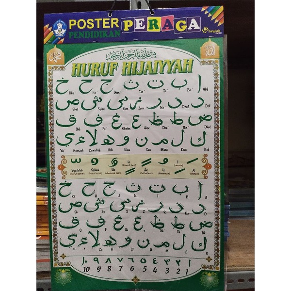 Poster peraga pendidikan| Huruf Hijaiyah