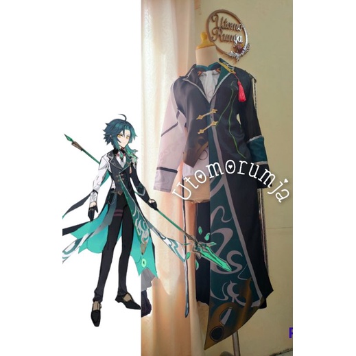 utomorumja kostum cosplay Anime Genshin Impact Xiao Game YeLinYuanFeng Kostum Pria 