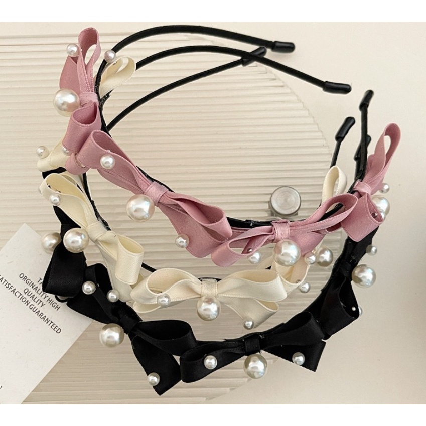 Caliloops Bando Korea Pita Mutiara Polos Dewasa Lucu Tipis Aulian