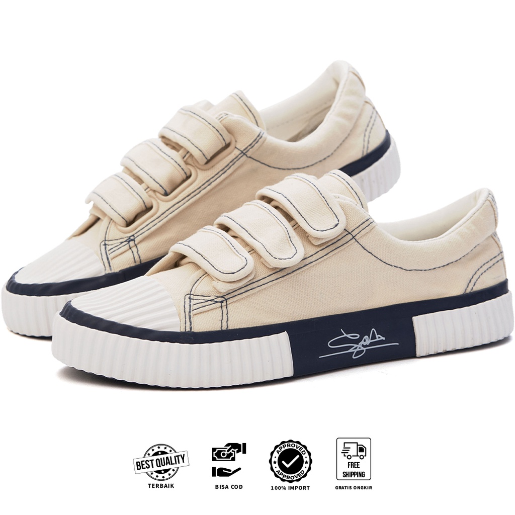 Dokter Sepatu Import - Sepatu Heajin Strap Sneakers Canvas Wanita Import Premium  618 - Free Kotak Sepatu !!! Sale!!!