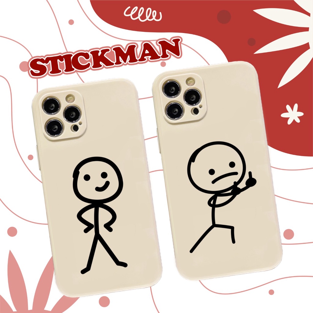 PRINTING LENS PROTECTOR STICKMAN case iphone a1 A2 2022 14 6 6s 7 8 plus x xr x max 11 12 13 pro max mini redmi note 11 10 4g 5g 10 mi 11 lite 9t