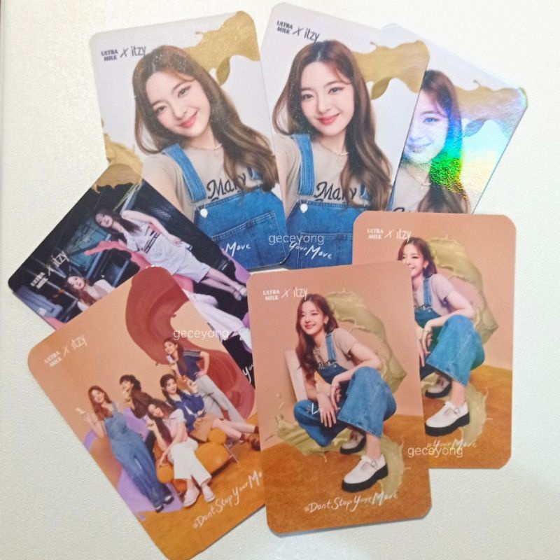 ITZY x ULTRA MILK ULTRAMILK PHOTOCARD LIA YEJI CHAERYEONG RYUJIN YUNA