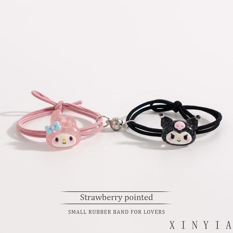 【Bayar di tempat】2PCS Cartoon Kulomi Bracelet Tali Rambut Gelang Karet Magnetik Bentuk Anjing Pochacco Untuk Pasangan Pacar perempuan