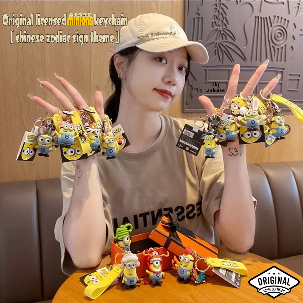 Gantungan kunci Keychain ORIGINAL LISENSI minion shio snoopy momo duck