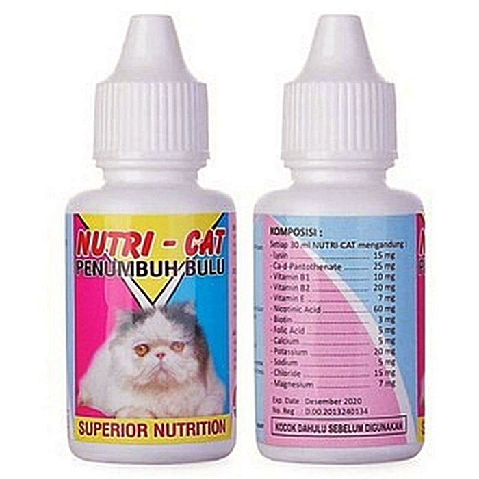 Nutri Cat Drop 30ml Vitamin Penumbuh Bulu Kucing Cat Kitten 30 m Obat Nutricat