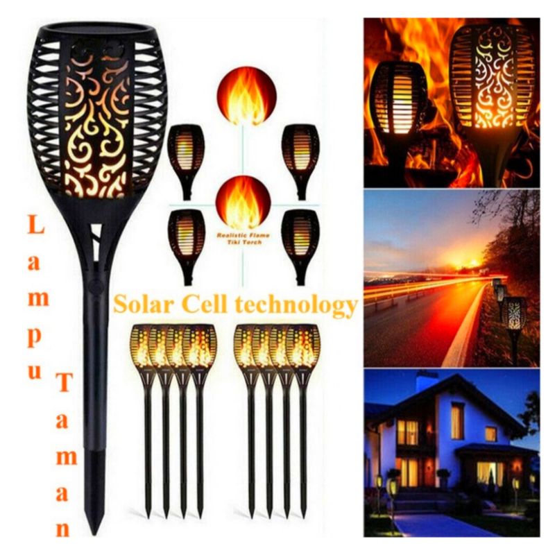 Lampu Taman Obor Solar LED Tenaga Surya Solar Panel