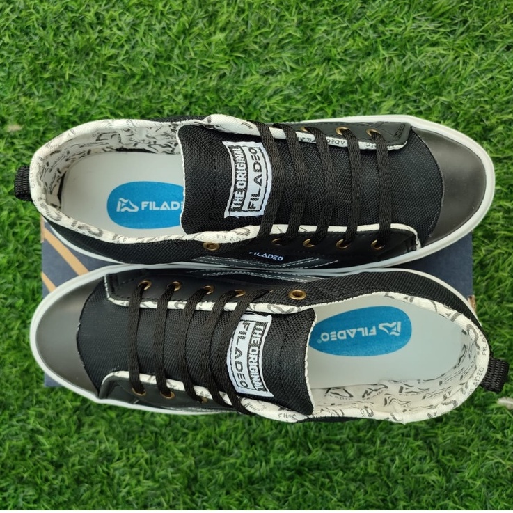 SEPATU FILADEO OTENTIK HITAM PUTIH SEPATU PRIA DAN SEPATU WANITA kanvas SIZE 36-43