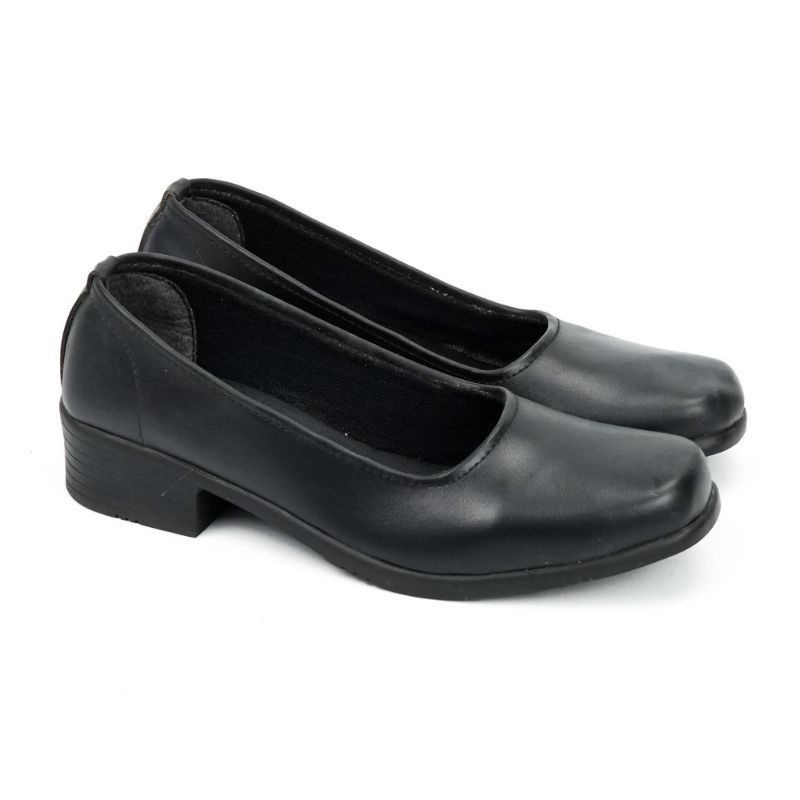 PROMO SEPATU TERLARIS DISKON Pantofel Wanita Hak 3 Cm Hitam Sekolah Paskibra Kantor COD