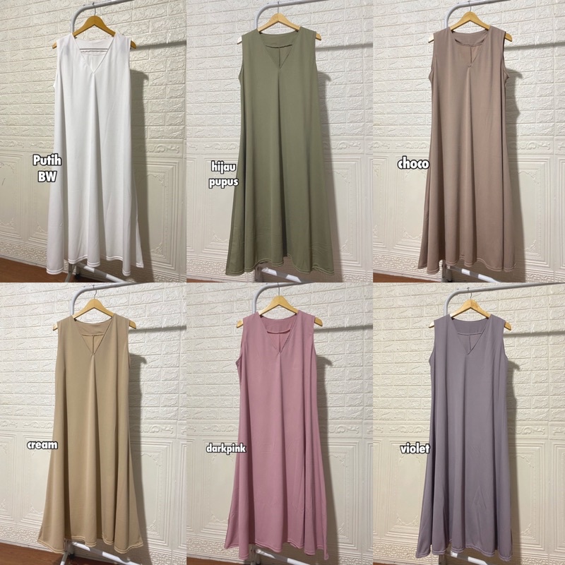 YUBIN OVERALL POLOS DRESS KOREAN LOOK MAYUNG MUSLIM JUMBO XXL BIGSIZE MURAH