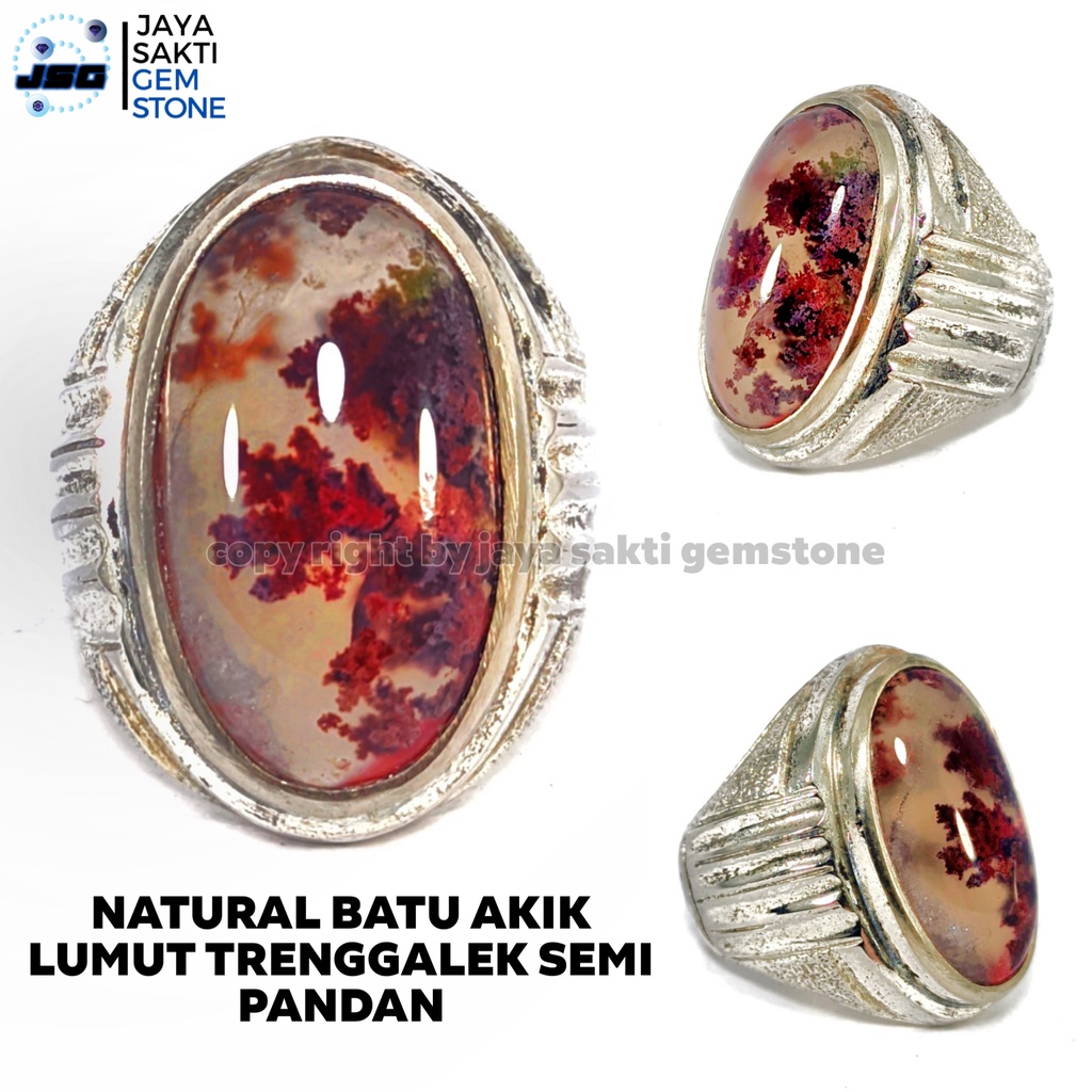 Natural Batu Akik Lumut Trenggalek Semi Pandan LT12