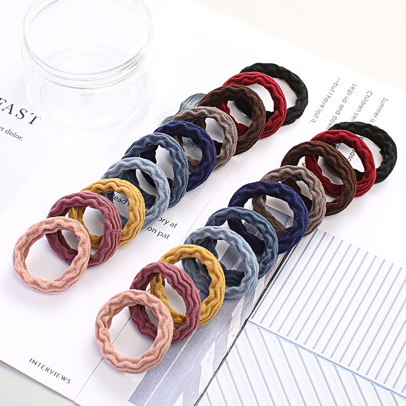 Ikat Rambut Elastis Wanita Isi 20 PCS No Box Fashion Wanita Korea MALLSHOPPING