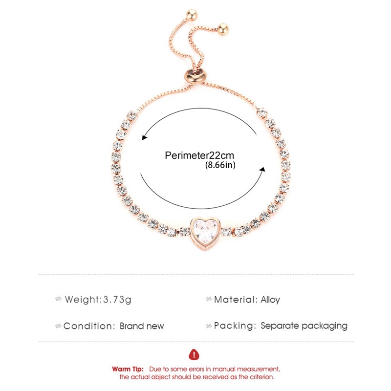 Gelang Tangan Silver Hias Kristal Berlian Imitasi Untuk Wanita