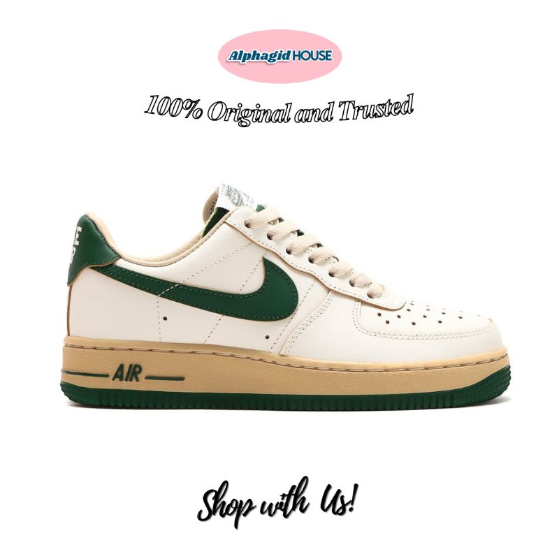Nike Air Force 1 LV8 Low Womens White Gorge Green-100% Original Resmi