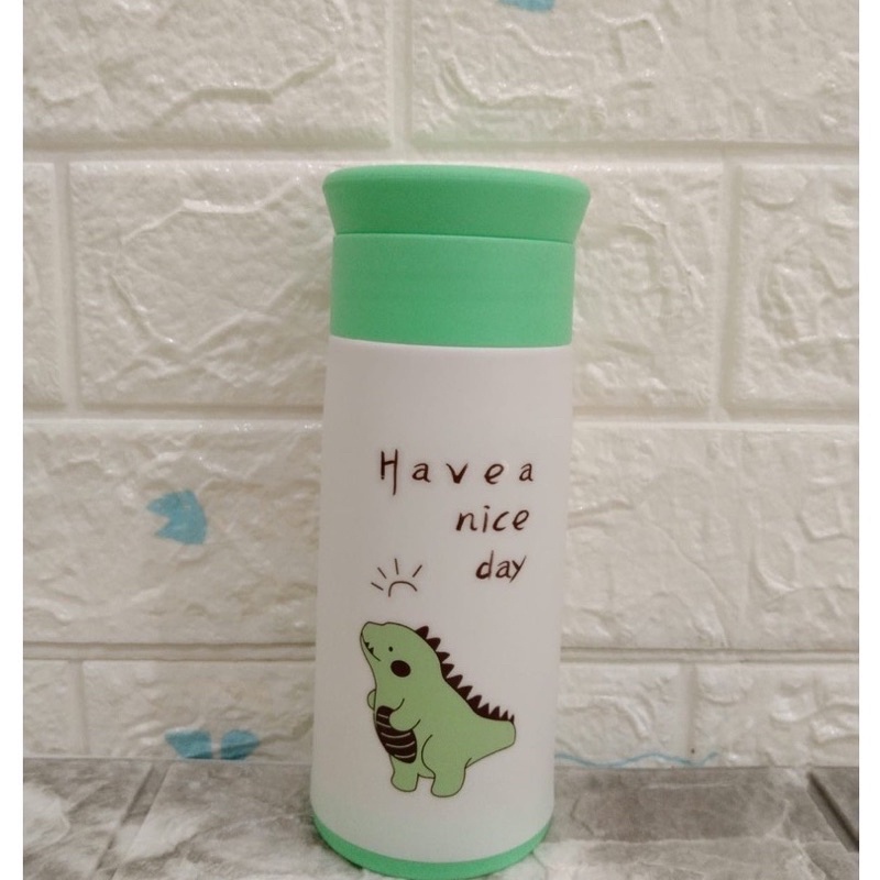 BOLOGROSIR [BD] Botol Minum Dino / Botol Minum BABY / Botol Minum Kaca 350ml / Botol Anak Serbaguna