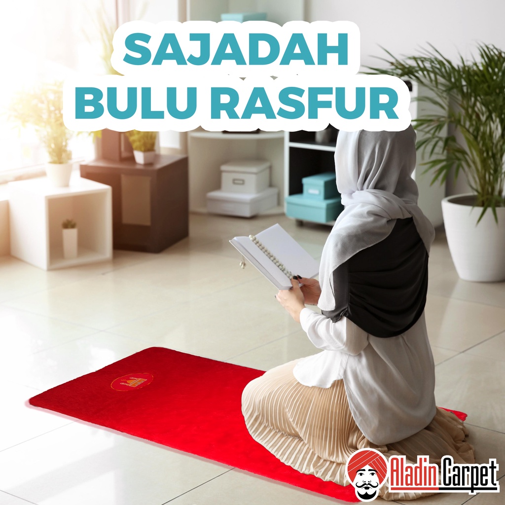 SAJADAH BULU RASFUR/SAJADAH TRAVEL/SAJADAH POUCH/SAJADAH ANTI SIP/SAJADAH MURAH
