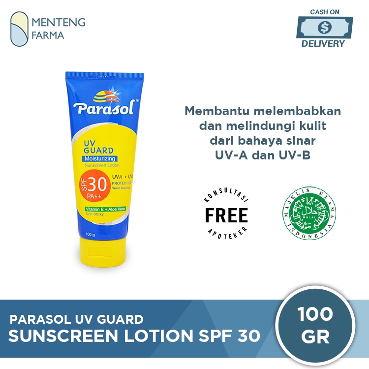 Parasol UV Guard Sunscreen SPF 30 - 100 Gram - Lotion Tabir Surya