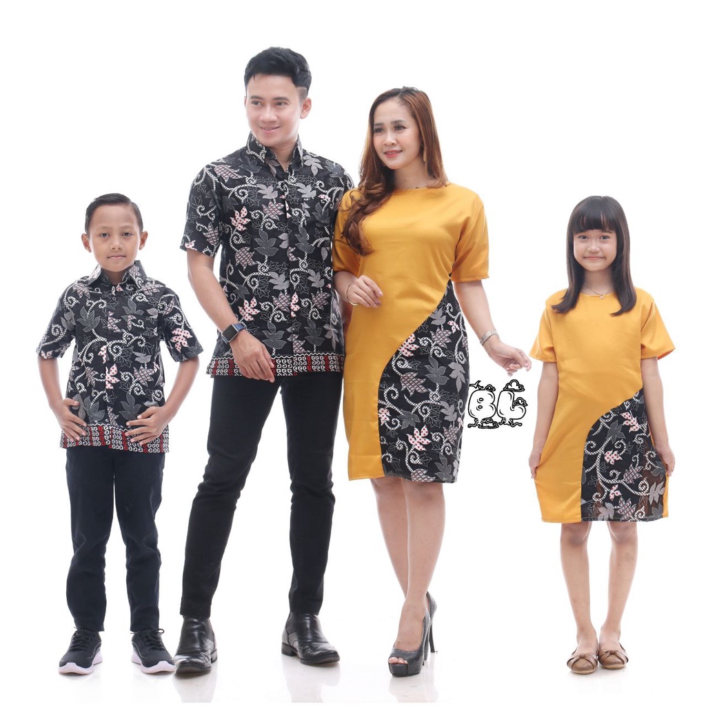 DRESS KELUARGA BATIK KOMBINASI TERBARU