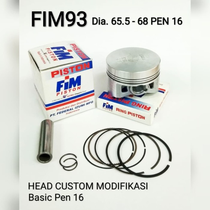 Piston kit FIM Modifikasi Pen 16 Ukr 65.5 66 66.5 67 67.5 68 Satria FU