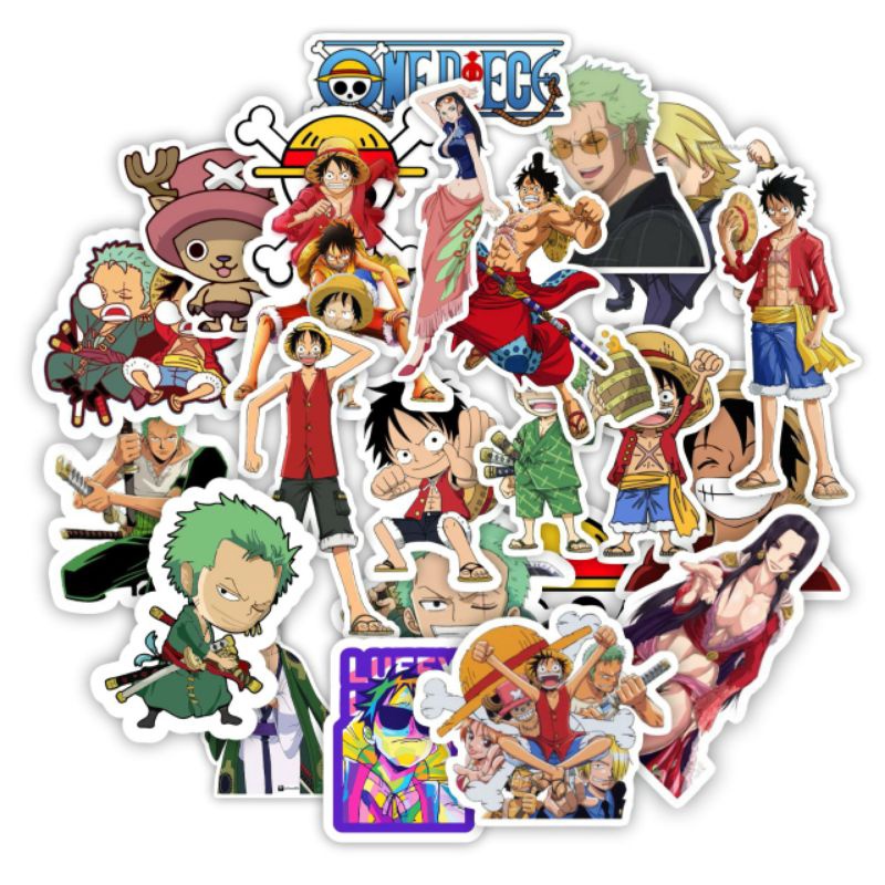 

Stiker Paket Anime Onee Piecee isi 22pcs sticker graftac high quality premium