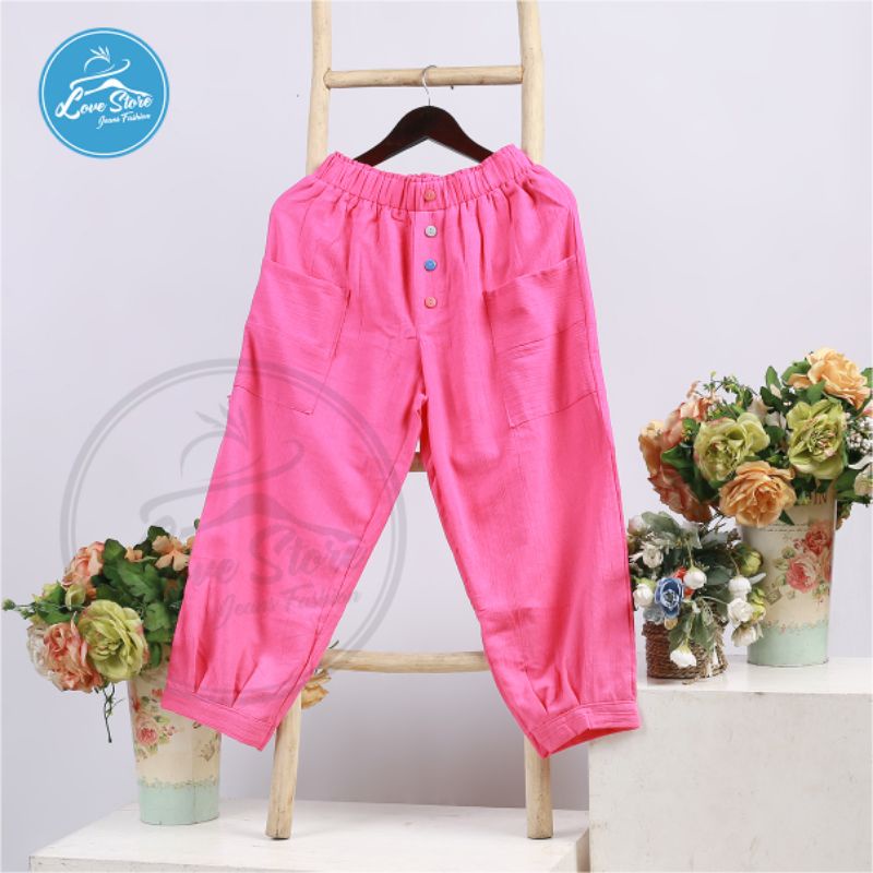 Mera Pants / Celana Korea Cotton Twill / Celana Kasual Wanita